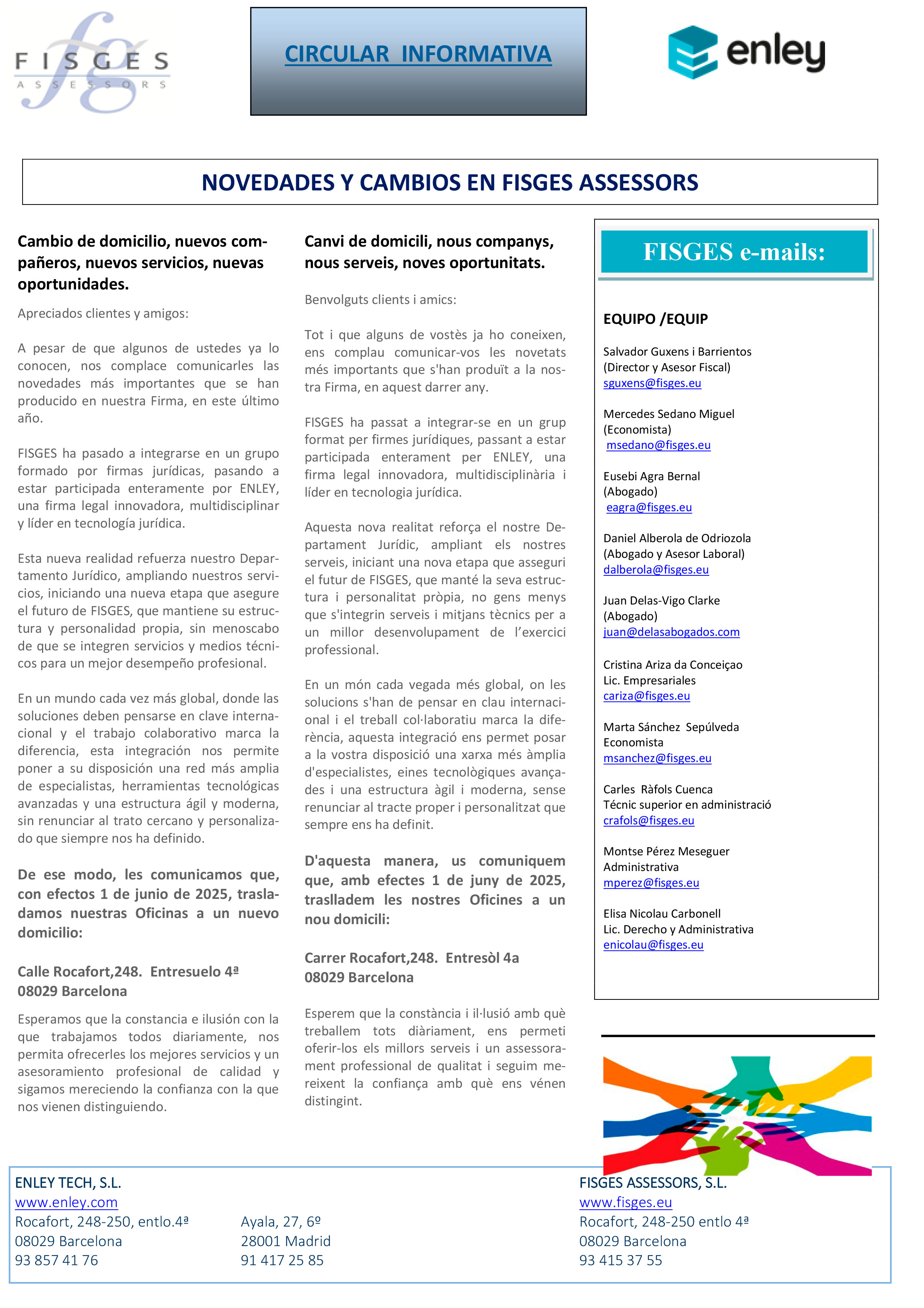 Fisges canvis Enley